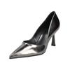 High-Heel-Pumps HÖGL "Högl Pumps Leder", Damen, Gr. 38,5, grau (anthrazit), Leder, elegant, Schuhe