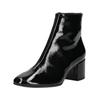 Stiefelette HÖGL "Högl Stiefelette Leder", Damen, Gr. 39, schwarz (schwarz lack), Leder, casual, Schuhe