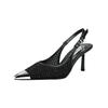 Slingpumps STEVE MADDEN "STEVE MADDEN Pumps Synthetik/Textil", Damen, Gr. 40, schwarz, Synthetik, Textil, elegant, Schuhe