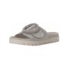 Pantolette GABOR "Gabor Pantoletten Leder", Damen, Gr. 40, grau (hellgrau), Leder, casual, Schuhe