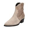 Bikerboots HÖGL "Högl Stiefelette Veloursleder", Damen, Gr. 39, grau (taupe), Veloursleder, casual, Schuhe
