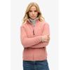 Sweatjacke SUPERDRY "POLAR FLEECE FULL ZIP", Damen, Gr. S, rosa (ash rose), Sweatware, Obermaterial: 100% Polyester, unifarben, casual, slim fit, Langarm, Sweatjacken