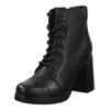 High-Heel-Stiefelette FLY LONDON "Fly London Stiefelette Leder", Damen, Gr. 38, schwarz, Leder, casual, Schuhe