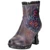 High-Heel-Stiefelette LAURA VITA "LAURA VITA Stiefelette Leder", Damen, Gr. 39, lila (violett), Leder, casual, Schuhe