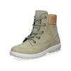 Schnürstiefelette RICOSTA "Ricosta Stiefelette Leder/Textil", Kinder, Gr. 30, braun (grün, braun), Leder, Textil, casual, Schuhe