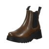 Stiefelette FLY LONDON "Fly London Stiefelette Leder/Textil", Damen, Gr. 39, grün (oliv), Leder, Textil, casual, Schuhe
