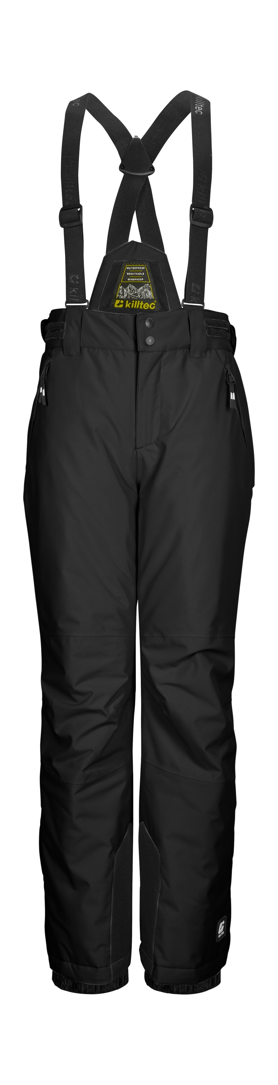 Skihose KILLTEC "KSW 214 BYS SKI PNTS", Kinder, Gr. 176, Normalgrößen, schwarz, Oberstoff: 100% Polyester, Futter: 100% Polyester, Füllung: 100% Polyester, Hosen, Wasserdichte, atmungsaktive Skihose mit verstellbarem Latz. Image