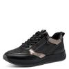Plateausneaker TAMARIS, Damen, Gr. 41, rosa (schwarz, roségoldfarben), Textil, Lederimitat, sportlich, Schuhe, Freizeitschuh, Halbschuh, Schnürschuh in veganer Verarbeitung