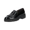Slipper PAUL GREEN "Paul Green Slipper Leder", Damen, Gr. 38, schwarz (schwarz lack), Leder, casual, Schuhe