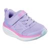 Sneaker SKECHERS "GO RUN ELEVATE 2.0", Kinder, Gr. 26, lila (lavendel), Lederimitat, Textil, kontrastfarbene Details, sportlich, Schuhe, Freizeitschuh mit Klettverschluss, Größenschablone zum Download