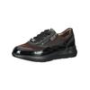 Sneaker HASSIA "Hassia Sneaker Leder", Damen, Gr. 41,5, schwarz (schwarz, braun), Leder, casual, Schuhe