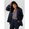 Jerseyblazer ANISTON PLUS, Damen, Gr. 48, blau (navy), Jersey, Obermaterial: 65% Viskose, 30% Polyamid, 5% Elasthan. Futter: 100% Polyester, unifarben, elegant, figurumspielend Po-bedeckend, Langarm, Blazer, aus super bequemer elastischer Qualität -...