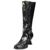 High-Heel-Stiefel LAURA VITA "LAURA VITA Stiefel Leder/Textil", Damen, Gr. 36, schwarz, Leder, Textil, casual, Schuhe