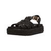 Riemchensandale STEVE MADDEN "STEVE MADDEN Sandalen Textil", Damen, Gr. 40, schwarz, Textil, casual, Schuhe