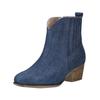 Stiefelette GABOR COMFORT "Gabor Comfort Stiefelette Textil", Damen, Gr. 38,5, blau (jeans), Textil, casual, Schuhe