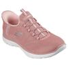 Slip-On Sneaker SKECHERS "SUMMITS", Damen, Gr. 43, rosa, Textil, sportlich, Schuhe, Freizeitschuh mit Slip-ins