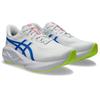 Laufschuh ASICS "NOVABLAST 5 ATC", Gr. 46, weiß (weiß, tuna blau), Textil, sportlich, Schuhe, Asics Track Club Edition