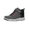 Schnürstiefelette GEOX "Geox Stiefelette Nubukleder/Textil", Kinder, Gr. 31, rot (grau, rot), Nubukleder, Textil, casual, Schuhe
