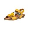 Riemchensandale IGI & CO "IGI & CO Sandalen Leder", Damen, Gr. 38, gelb, Leder, casual, Schuhe