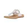 Zehentrenner GABOR "Gabor Pantoletten Leder", Damen, Gr. 41, weiß, Leder, casual, Schuhe