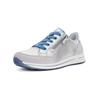 Sneaker ARA "Ara Sneaker Leder", Damen, Gr. 42, grau, Leder, casual, Schuhe