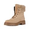 Schnürstiefelette GEOX "Geox Stiefelette Veloursleder/Textil", Damen, Gr. 41, braun (toffee), Veloursleder, Textil, casual, Schuhe