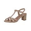 High-Heel-Sandalette CAPRICE "Caprice Sandalen Leder", Damen, Gr. 40, beige (cream), Leder, elegant, Schuhe