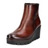 Keilstiefelette GABOR "Gabor Stiefelette Nappaleder", Damen, Gr. 39, braun, Nappaleder, casual, Schuhe