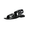 Riemchensandale STEVE MADDEN "STEVE MADDEN Sandalen Lederimitat", Damen, Gr. 40, schwarz, Lederimitat, casual, Schuhe