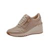 Sneaker MARCO TOZZI "Marco Tozzi Sneaker Leder/Textil", Damen, Gr. 37, grau (platinum), Leder, Textil, casual, Schuhe