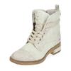 Schnürstiefelette MUSTANG SHOES "Mustang Shoes Stiefelette Lederimitat", Damen, Gr. 38, grau, Lederimitat, casual, Schuhe