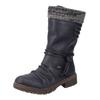 Stiefel RIEKER "Rieker Stiefel Lederimitat/Textil", Damen, Gr. 42, schwarz (schwarz, grau), Lederimitat, Textil, casual, Schuhe