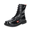 Schnürstiefelette KICKERS "Kickers Stiefelette Leder", Damen, Gr. 38, schwarz (schwarz lack), Leder, casual, Schuhe