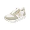 Sneaker REMONTE "Remonte Sneaker Lederimitat", Damen, Gr. 42, weiß (sanftes weiß), Lederimitat, casual, Schuhe