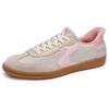 Slip-On Sneaker SKECHERS "HOTSHOT-EVERYDAY EASE", Damen, Gr. 35, beige (natur, rosa), Nylon, Veloursleder, Lederimitat, sportlich, Schuhe, Retro Sneaker, Schnürschuh mit Slip-ins