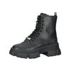 Schnürstiefelette STEVE MADDEN "STEVE MADDEN Stiefelette Leder", Damen, Gr. 41, schwarz, Leder, casual, Schuhe