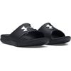 Badesandale UNDER ARMOUR "UA CORE PTH SL", Gr. 45, schwarz-weiß (schwarz, schwarz, weiß), Synthetik, sportlich, Schuhe