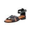 Riemchensandale PAVEMENT "Pavement Sandalen Leder", Damen, Gr. 39, schwarz (schwarz, braun), Leder, casual, Schuhe