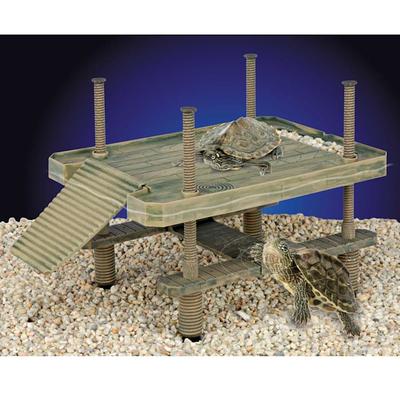 Penn Plax Reptology Life Science Floating Turtle-Pier Basking Platform, Large, 16" L X 11" W