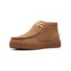 Schnürschuh CLARKS "Clarks Halbschuhe Veloursleder", Herren, Gr. 42, braun, Veloursleder, casual, Schuhe
