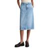 Jeansrock MARC O'POLO "aus TENCEL™ Lyocell", Damen, Gr. 28, tinted light blau wash, Obermaterial: 76% Lyocell, 24% Baumwolle, unifarben, elegant, normal, Röcke