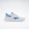 Laufschuh REEBOK "REEBOK LITE 4", Gr. 44, weiß, hazy grau, optimum blau, Textil, Synthetik, sportlich, Schuhe