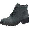 Schnürboots WALDLÄUFER "H-LUISE", Damen, Gr. 6 (39), grün (dunkelgrün), Veloursleder, unifarben, elegant, Schuhe, Stiefelette, Blockabsatz, in bequemer Schuhweite G (= weit)