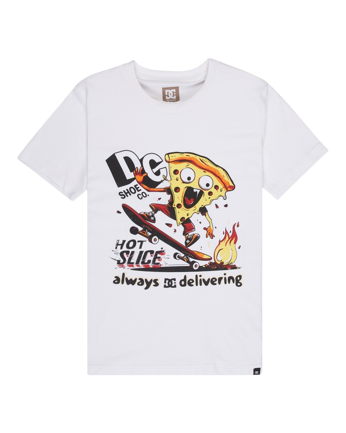 T-Shirt DC SHOES "Hot Slice", Kinder, Gr. 14(155-164cm), weiß, 75% Baumwolle, 25% Baumwolle, Shirts Image