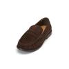 Loafer MARC O'POLO "aus hochwertigem Velours-Rindleder", Damen, Gr. 36, braun (schwarz earth), Obermaterial: 100% Leder (Rind), Schuhe
