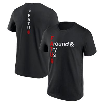 WWE Jacob Fatu F Around & Try Us T-Shirt - Schwarz - Herren Image