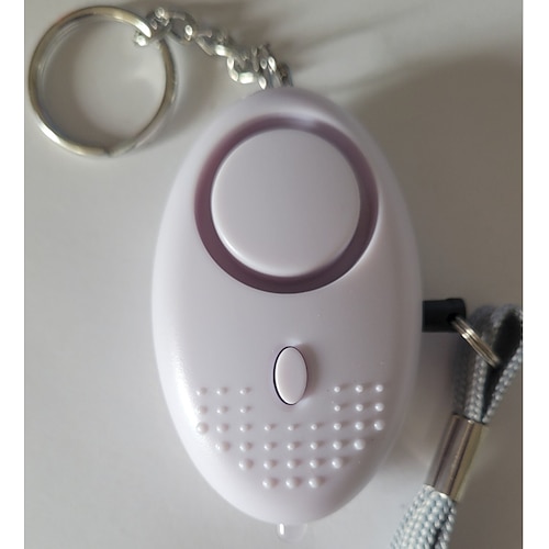 Portachiavi con allarme di sicurezza personale con luce LED, dispositivo di sicurezza di emergenza per donne, uomini e anziani, colori assortiti, plastica resistente, funzionamento a batteria