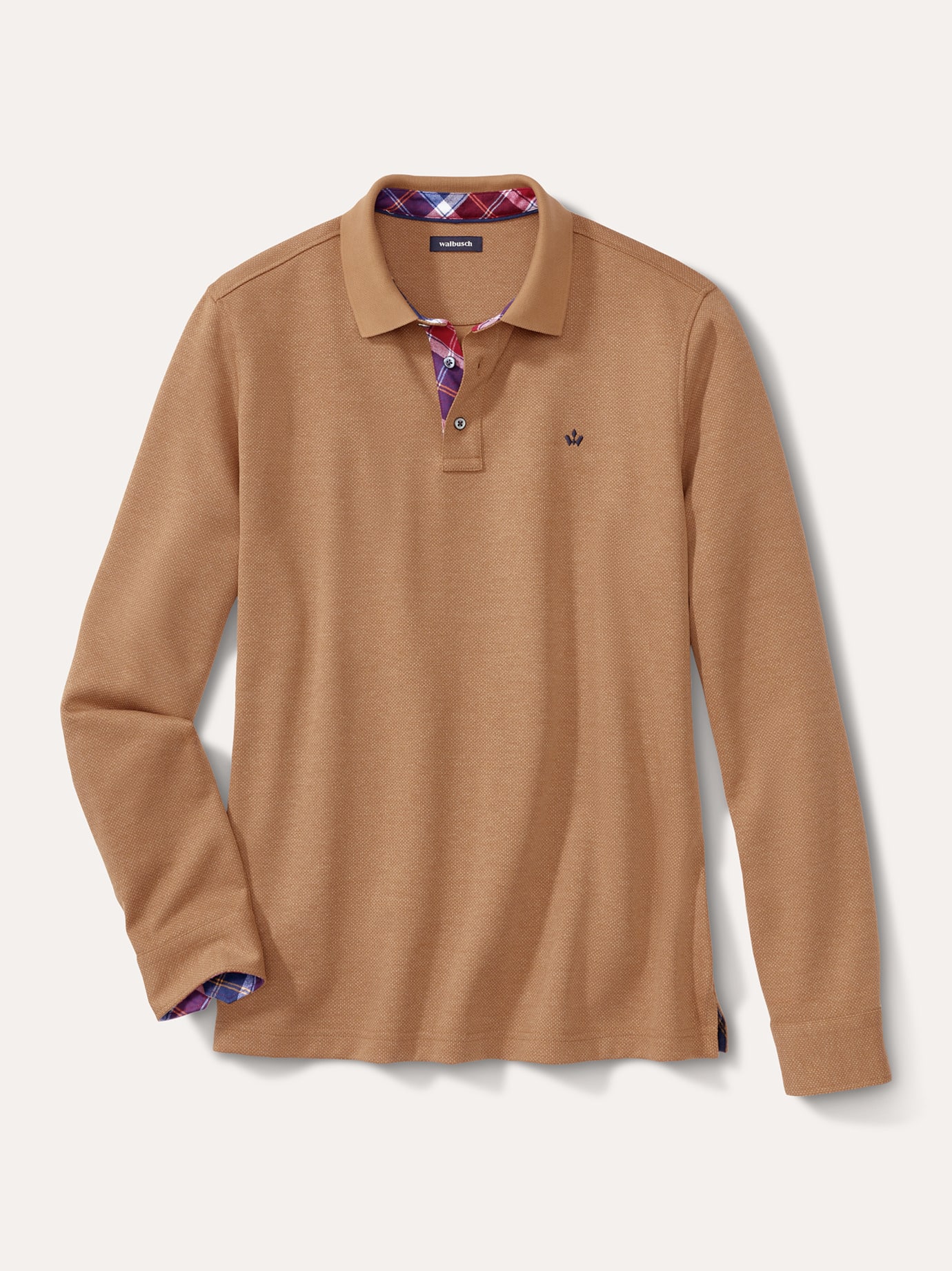 Walbusch Herren Premium Poloshirts Supersoft Beige