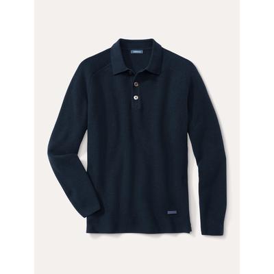 Walbusch Herren Patentstrick-Polopullover Blau Image