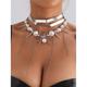 Collana girocollo ragno di Halloween da donna – design in lega punk gotica e perle finte con punte e catene, bigiotteria di tendenza per feste, cosplay e serate spettrali